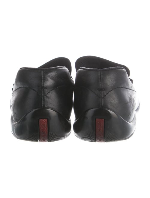 Prada Sport Signature Logo Leather Monk Straps