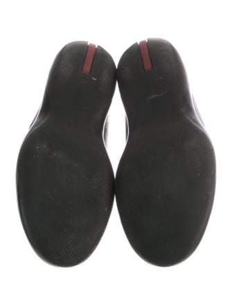 Prada Sport Signature Logo Leather Monk Straps