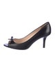 Prada Sport Leather Bow Accents Pumps