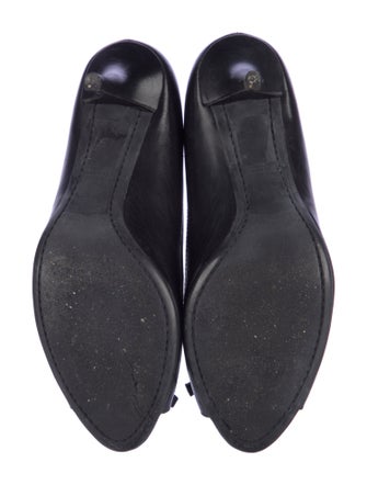 Prada Sport Leather Bow Accents Pumps