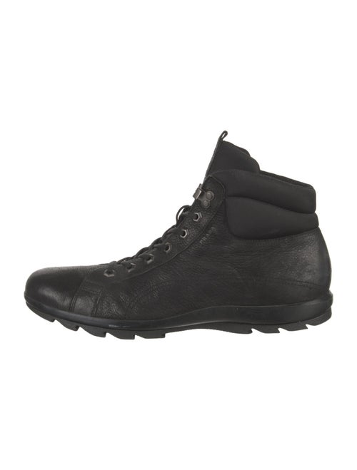 Prada Sport Leather Lace-Up Boots