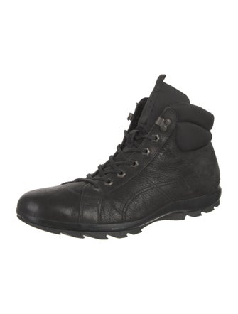 Prada Sport Leather Lace-Up Boots