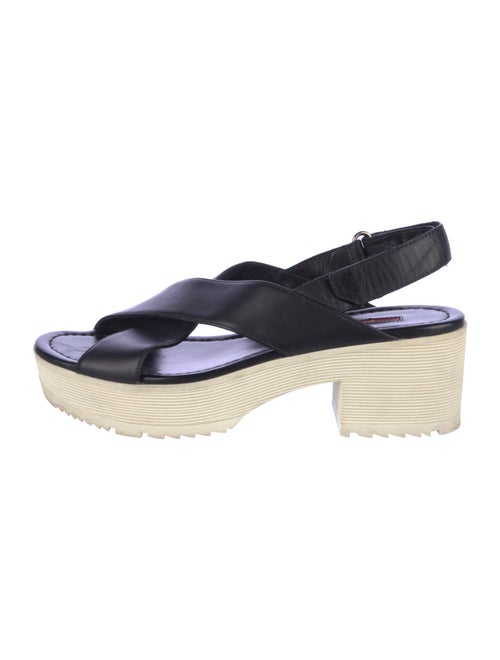 Prada Sport Leather Slingback Sandals