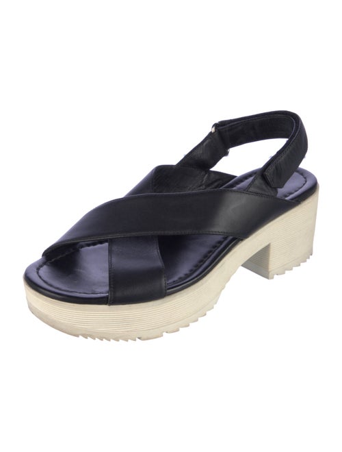 Prada Sport Leather Slingback Sandals