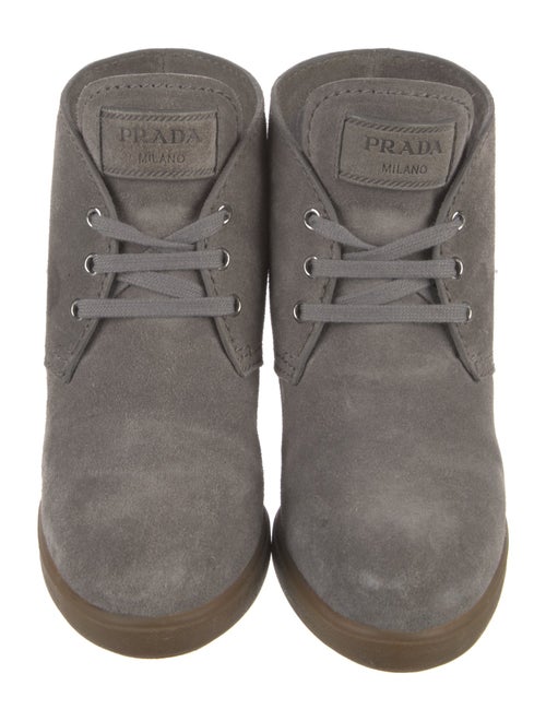 Prada Sport Suede Lace-Up Boots
