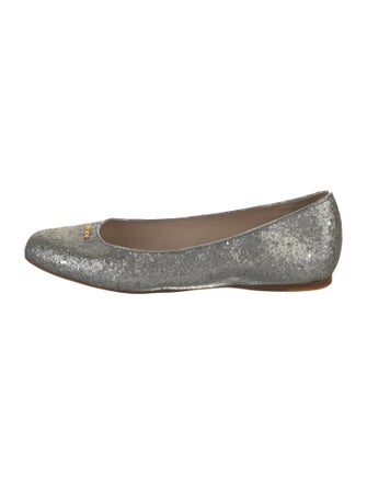 Prada Sport Glitter Glitter Accents Ballet Flats