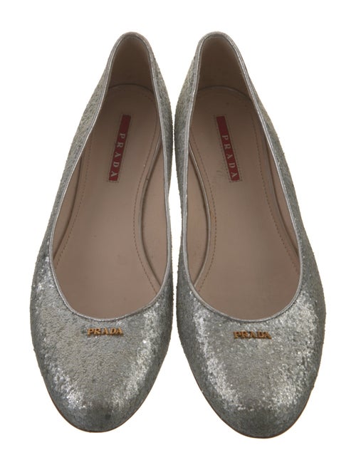 Prada Sport Glitter Glitter Accents Ballet Flats