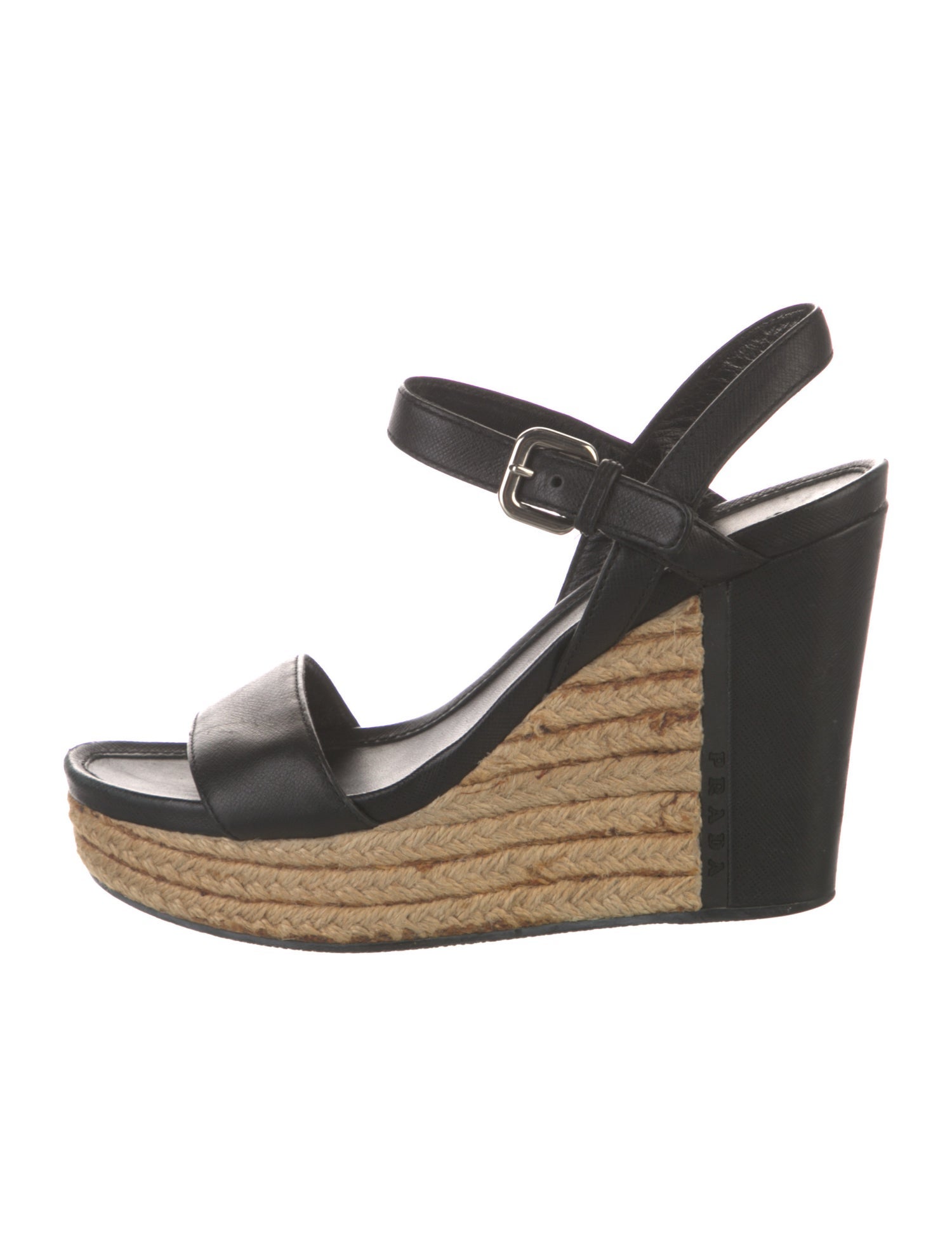 Prada Sport Leather Colorblock Pattern Espadrilles