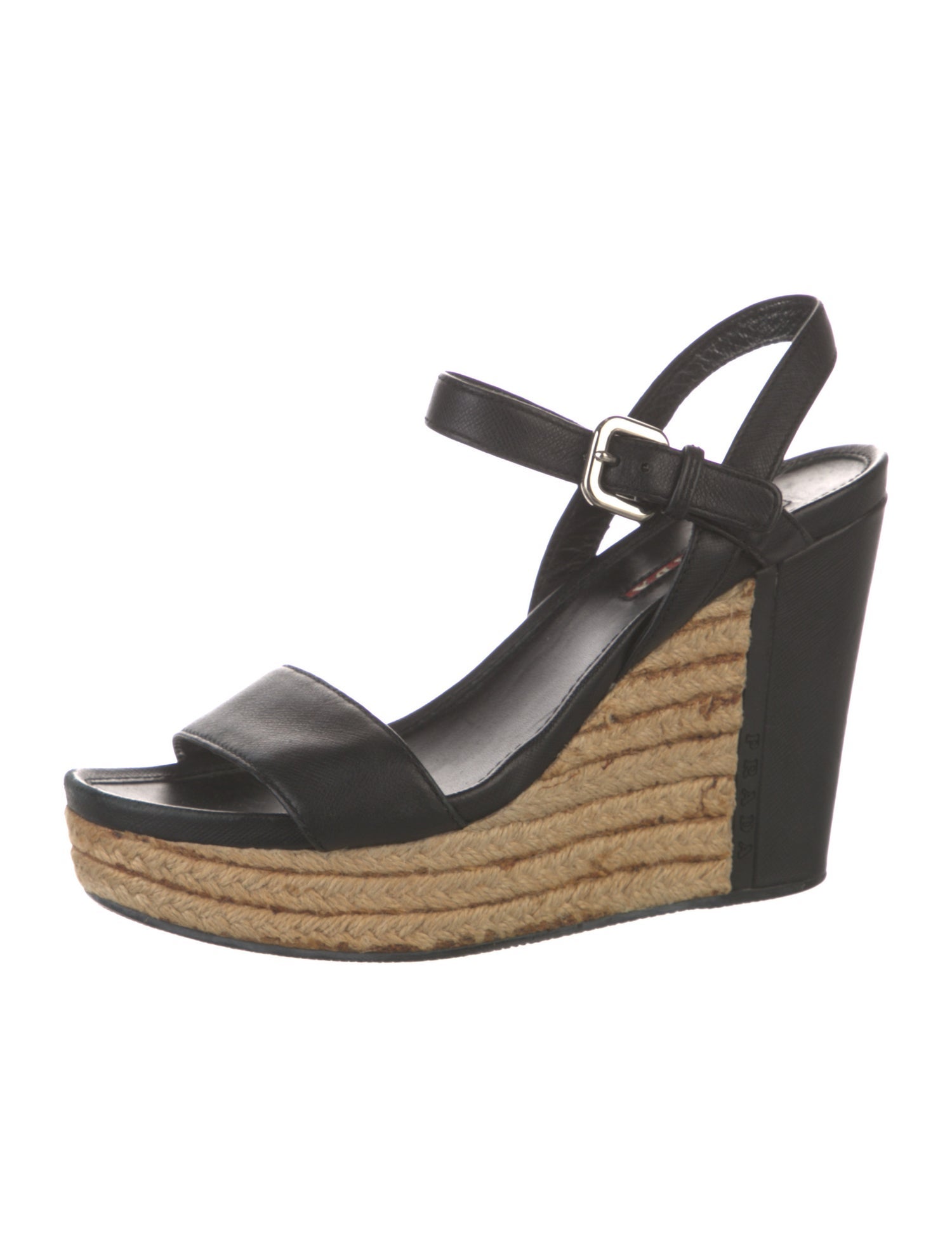 Prada Sport Leather Colorblock Pattern Espadrilles