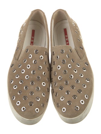Prada Sport Suede Studded Accents Sneakers