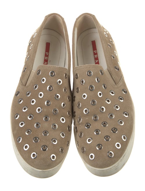 Prada Sport Suede Studded Accents Sneakers