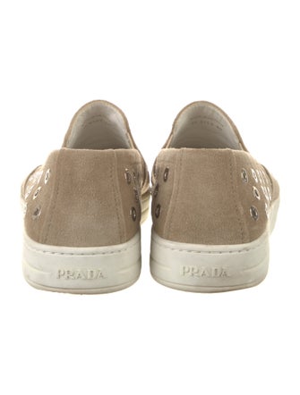 Prada Sport Suede Studded Accents Sneakers