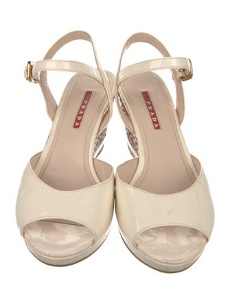 Prada Sport Patent Leather Slingback Pumps