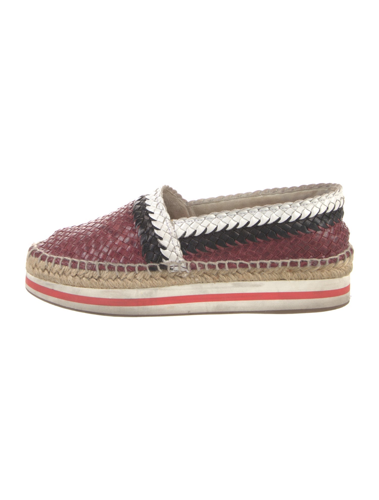 Prada Sport Leather Animal Print Espadrilles