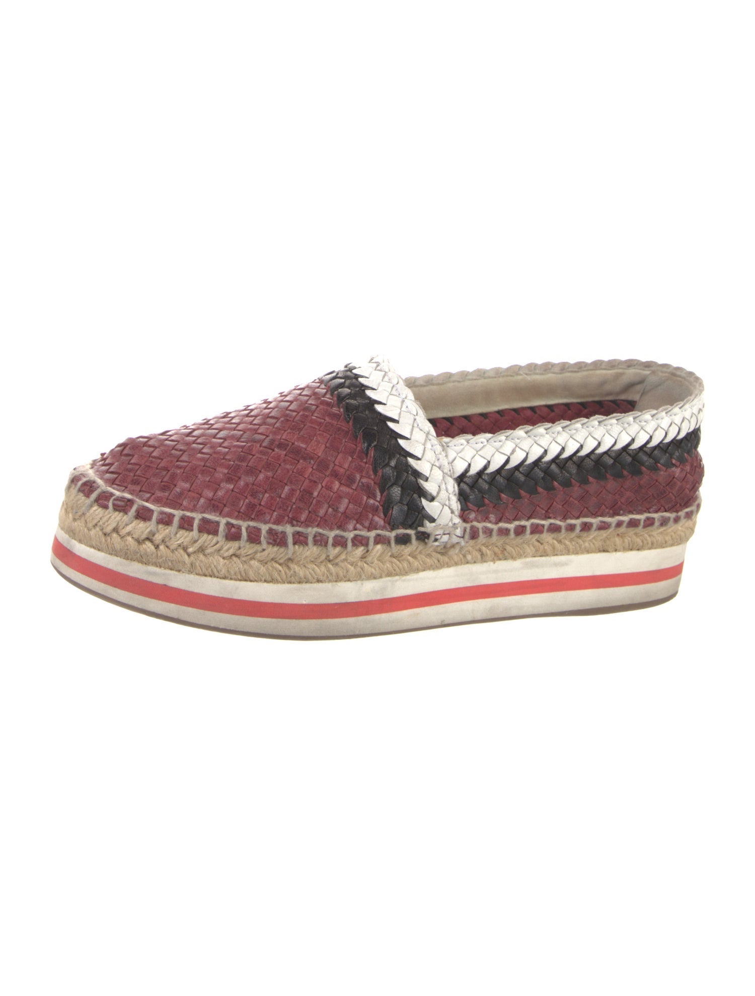 Prada Sport Leather Animal Print Espadrilles