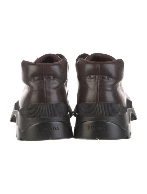 Prada Sport Leather Lace-Up Boots