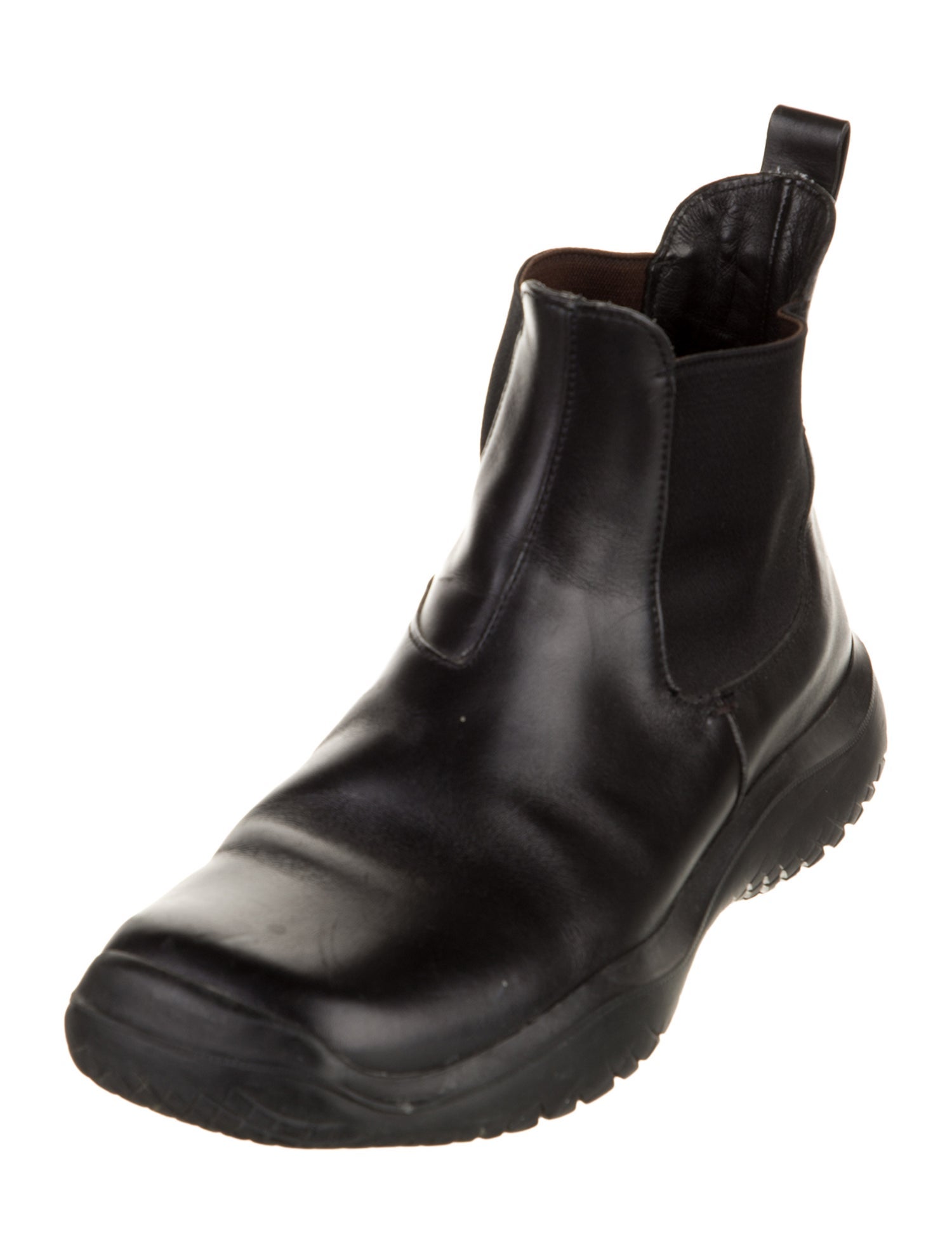 Prada Sport Vintage Leather Chelsea Boots