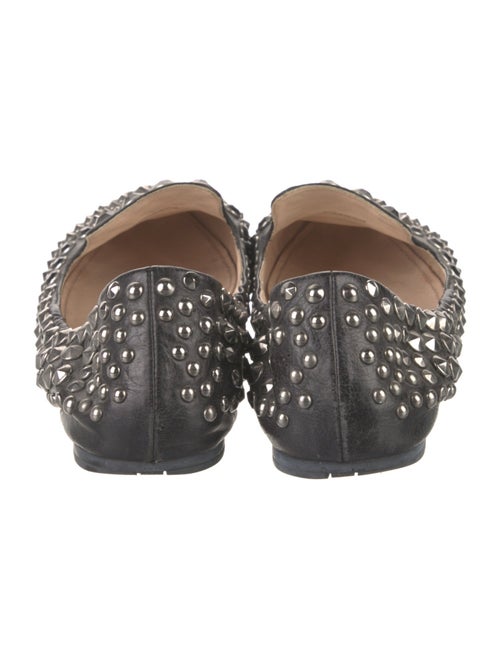Prada Sport Leather Studded Accents Loafers