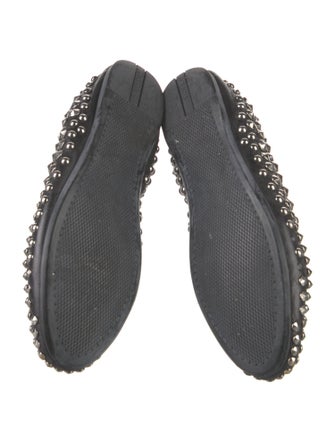 Prada Sport Leather Studded Accents Loafers