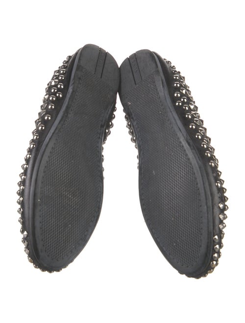 Prada Sport Leather Studded Accents Loafers