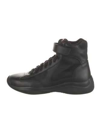Prada Sport Leather Lace-Up Boots
