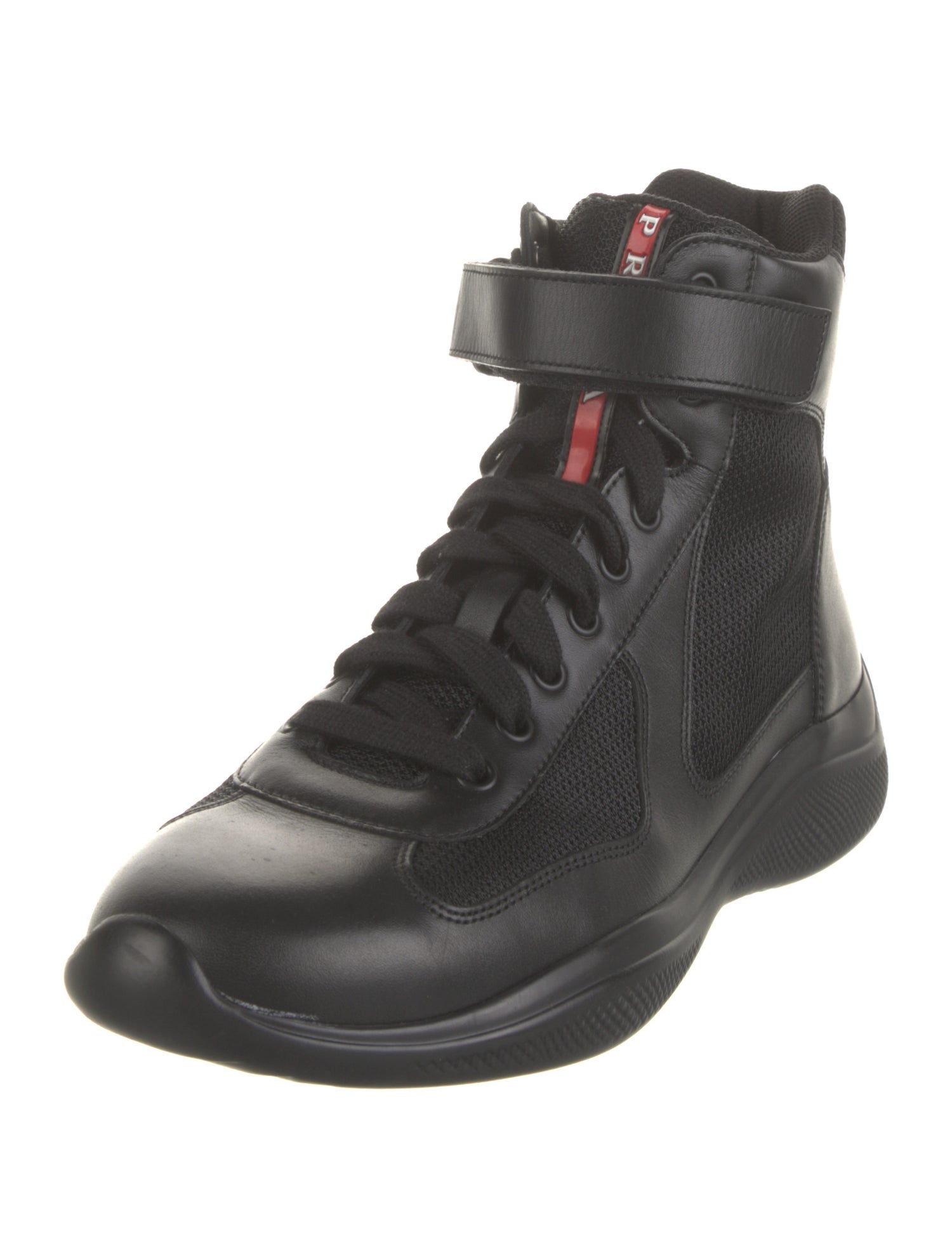 Prada Sport Leather Lace-Up Boots