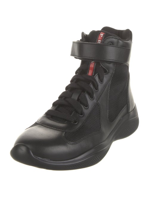 Prada Sport Leather Lace-Up Boots