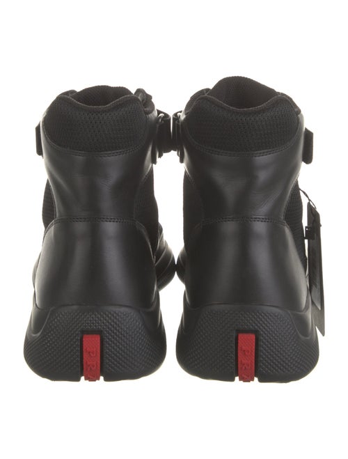 Prada Sport Leather Lace-Up Boots