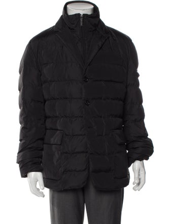 Prada Sport 2013 Enameled Metal Triangle Puffer Coat