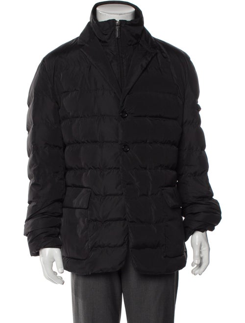 Prada Sport 2013 Enameled Metal Triangle Puffer Coat