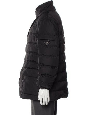 Prada Sport 2013 Enameled Metal Triangle Puffer Coat