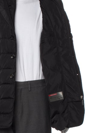 Prada Sport 2013 Enameled Metal Triangle Puffer Coat