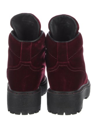 Prada Sport Velvet Combat Boots