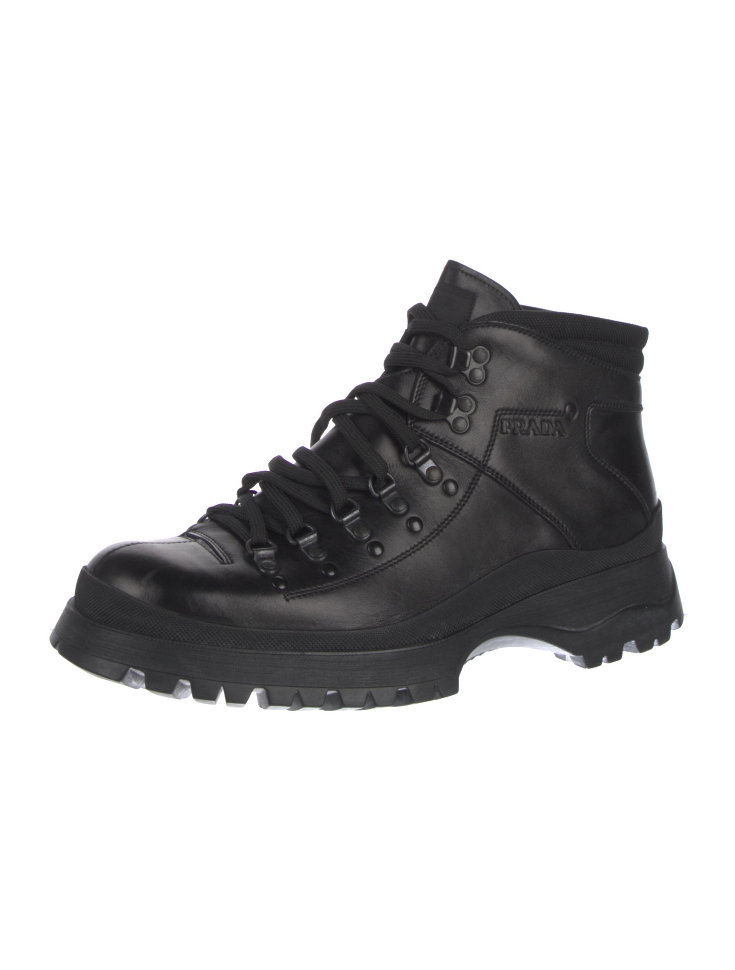 Prada Sport Leather Hiking Boots