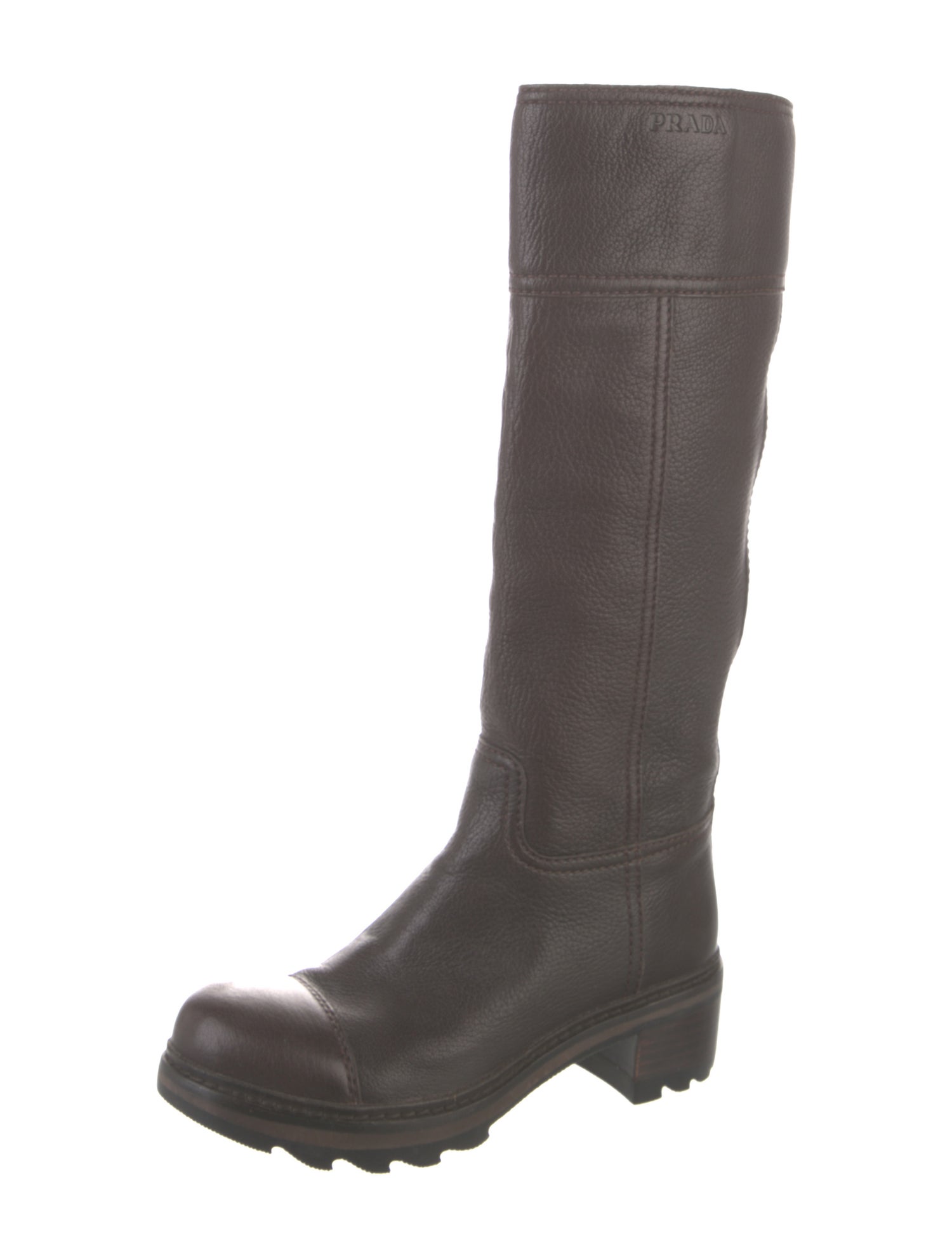 Prada Sport Late 2000's - Early 2010's Leather Riding Boots
