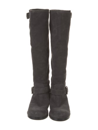 Prada Sport Riding Suede Riding Boots