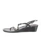Prada Sport Patent Leather Crystal Embellishments T-Strap Sandals