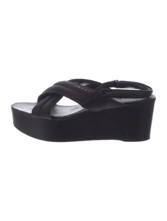 Prada Sport Leather Slingback Sandals