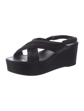 Prada Sport Leather Slingback Sandals