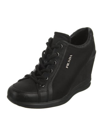 Prada Sport Leather Trim Embellishment Pumps