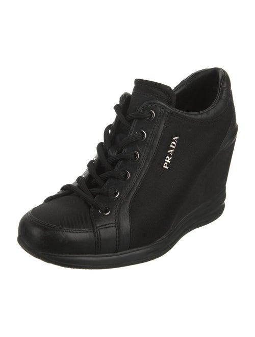 Prada Sport Leather Trim Embellishment Pumps