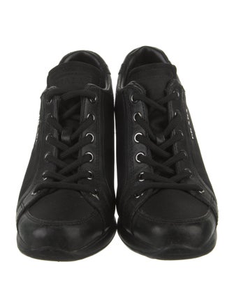 Prada Sport Leather Trim Embellishment Pumps