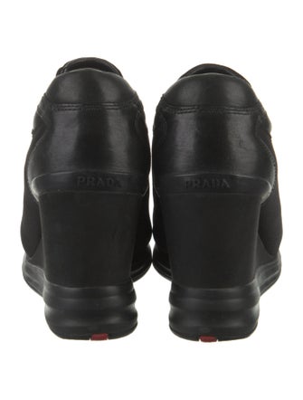 Prada Sport Leather Trim Embellishment Pumps