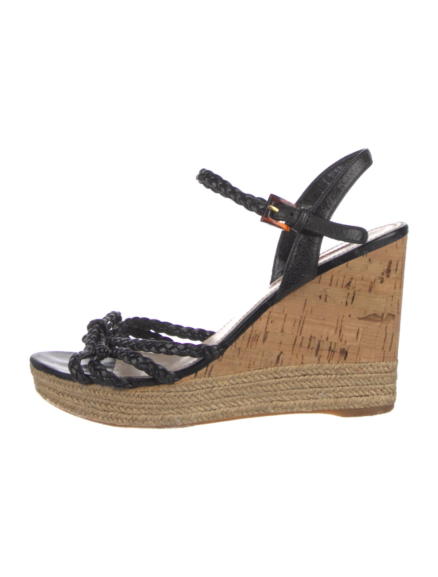 Prada Sport Leather Bow Accents Espadrilles
