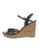Prada Sport Leather Bow Accents Espadrilles