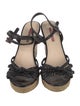 Prada Sport Leather Bow Accents Espadrilles