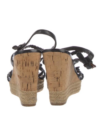 Prada Sport Leather Bow Accents Espadrilles