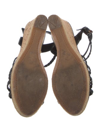 Prada Sport Leather Bow Accents Espadrilles