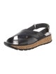 Prada Sport Leather Slingback Sandals