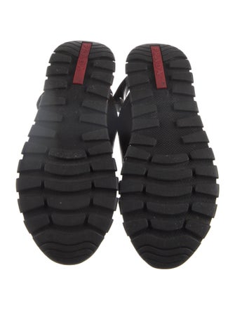 Prada Sport Leather Slingback Sandals